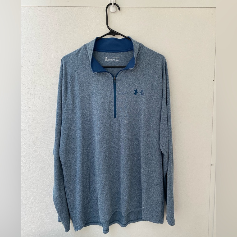 Under Armour Blue Heather Quarter-Zip Long Sleeve Shirt